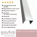 U-Profil aus Alu RAL9016 Verkehrsweiß 1mm & 1,5 mm